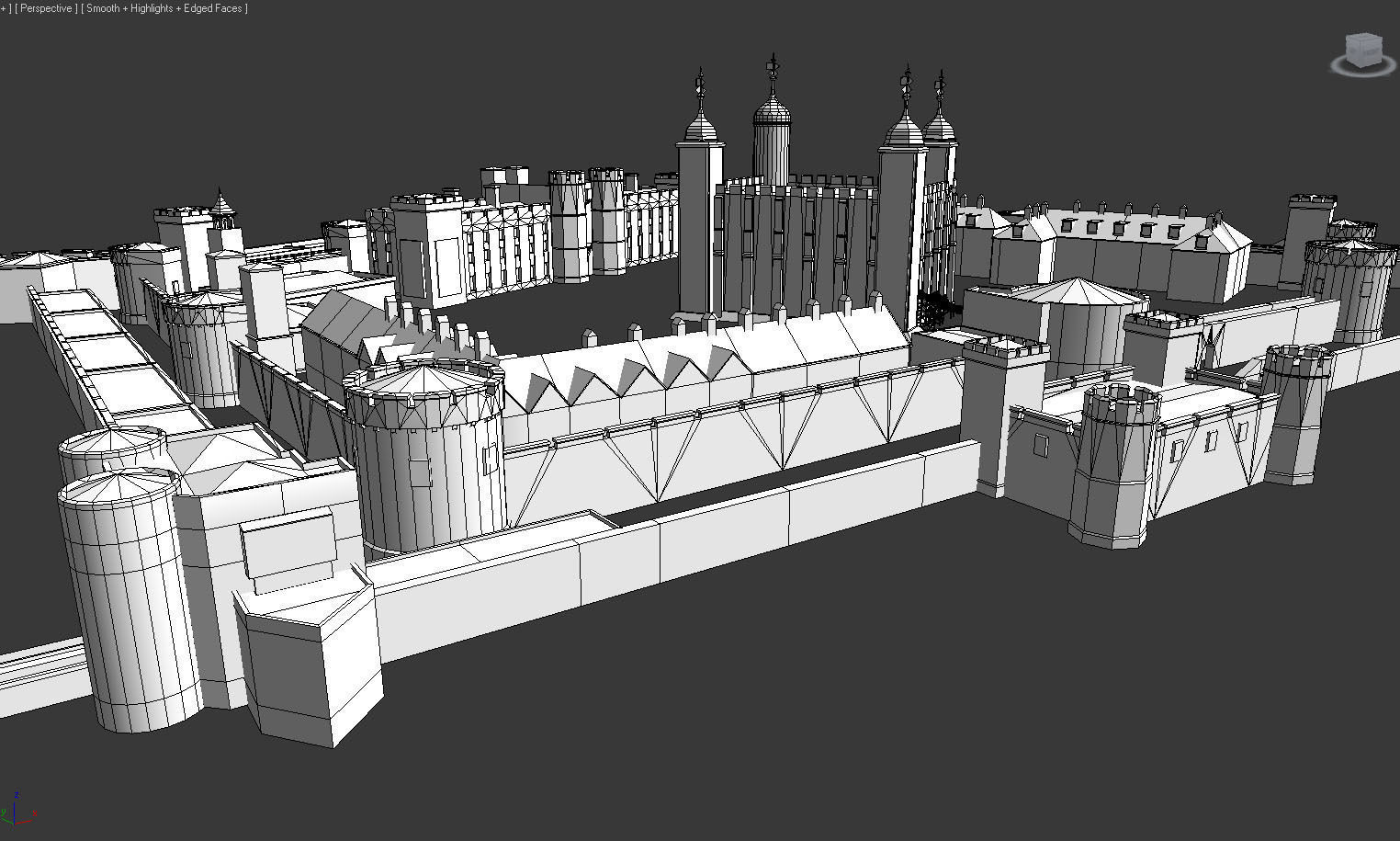 Fortress of the Tower of London historic castle 3d model Low-poly 3D model_47