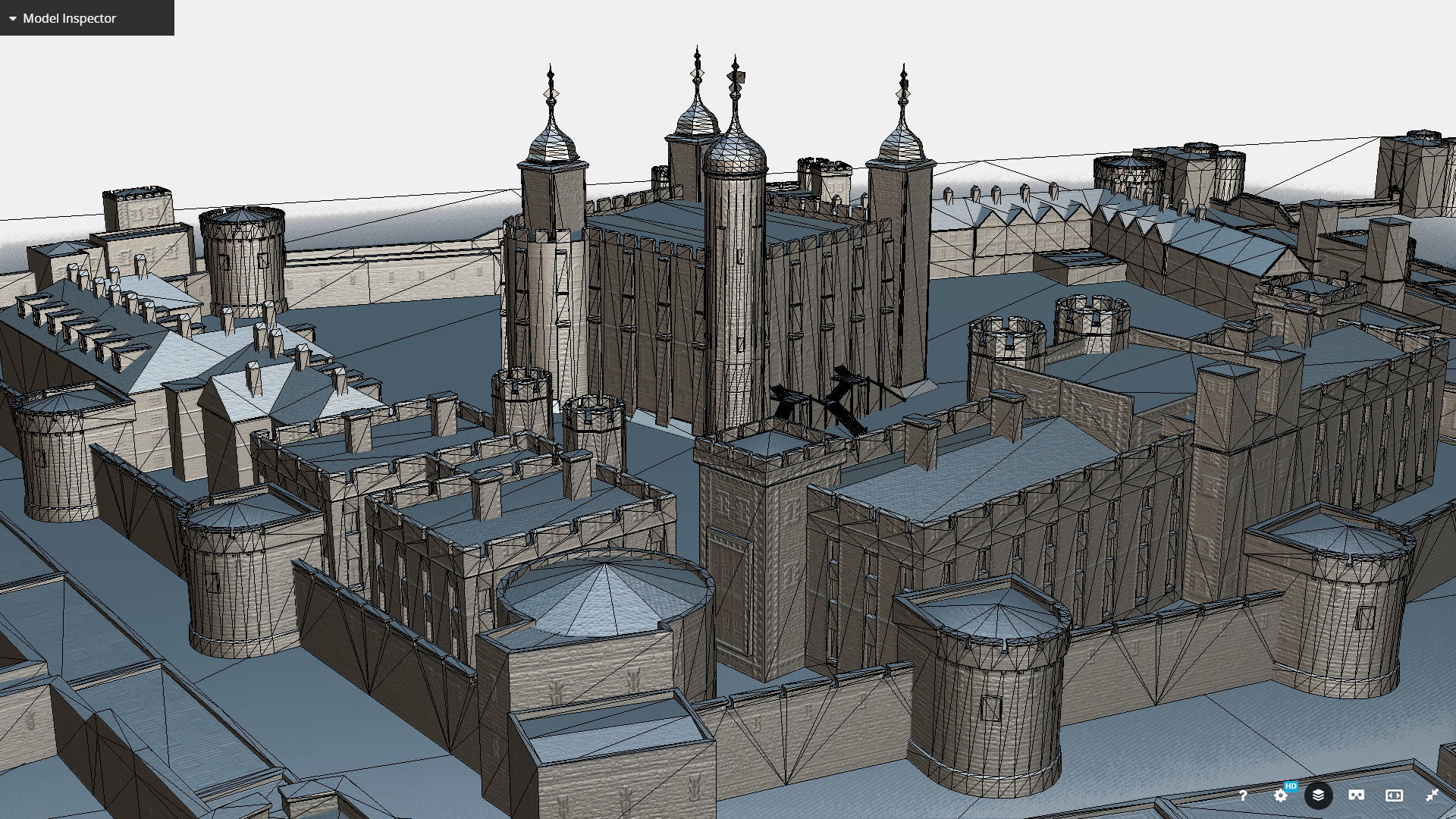 Fortress of the Tower of London historic castle 3d model Low-poly 3D model_45