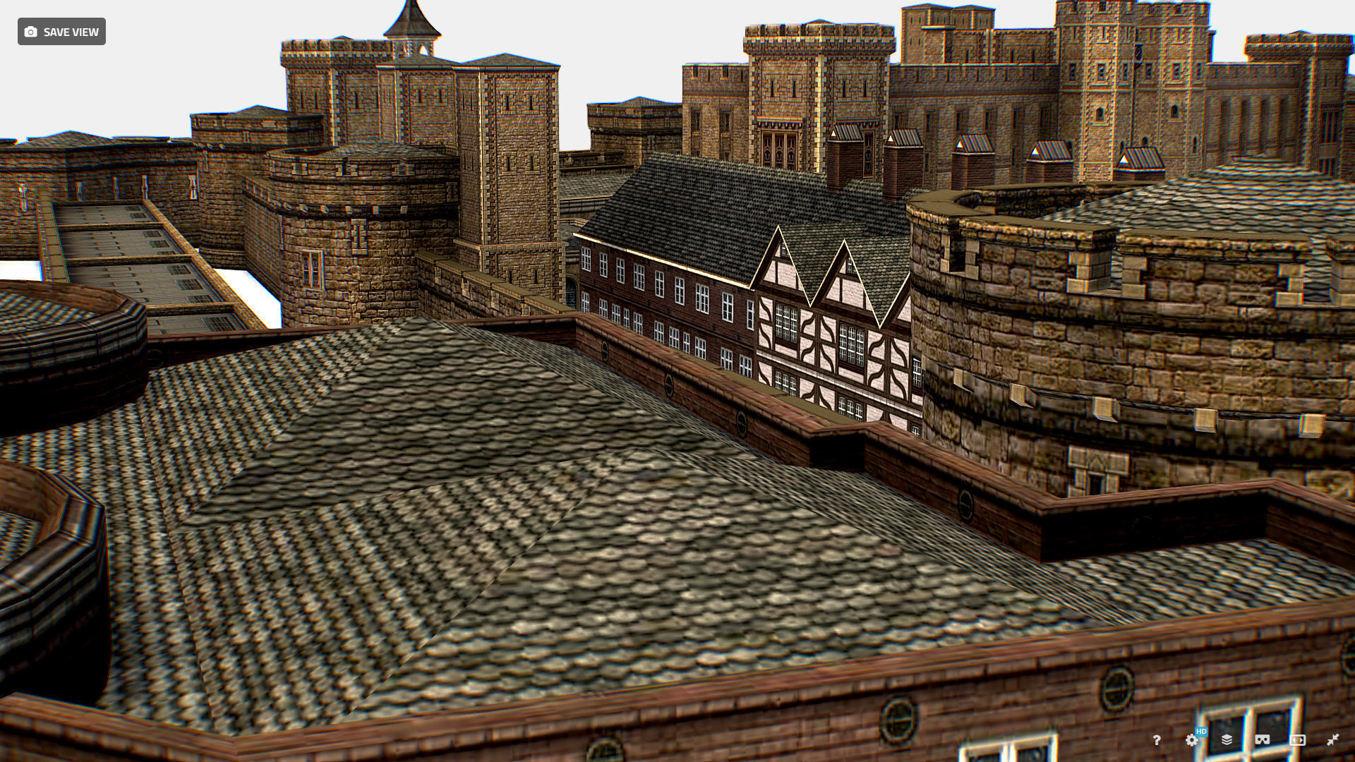 Fortress of the Tower of London historic castle 3d model Low-poly 3D model_28