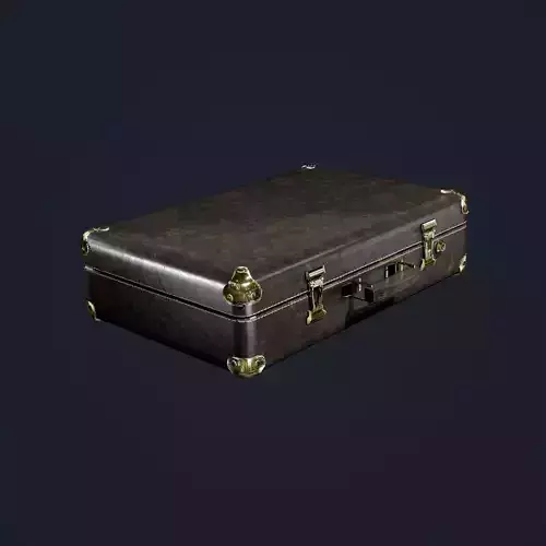 Leather Suitcase Luggage Game Ready Low-poly 3D model