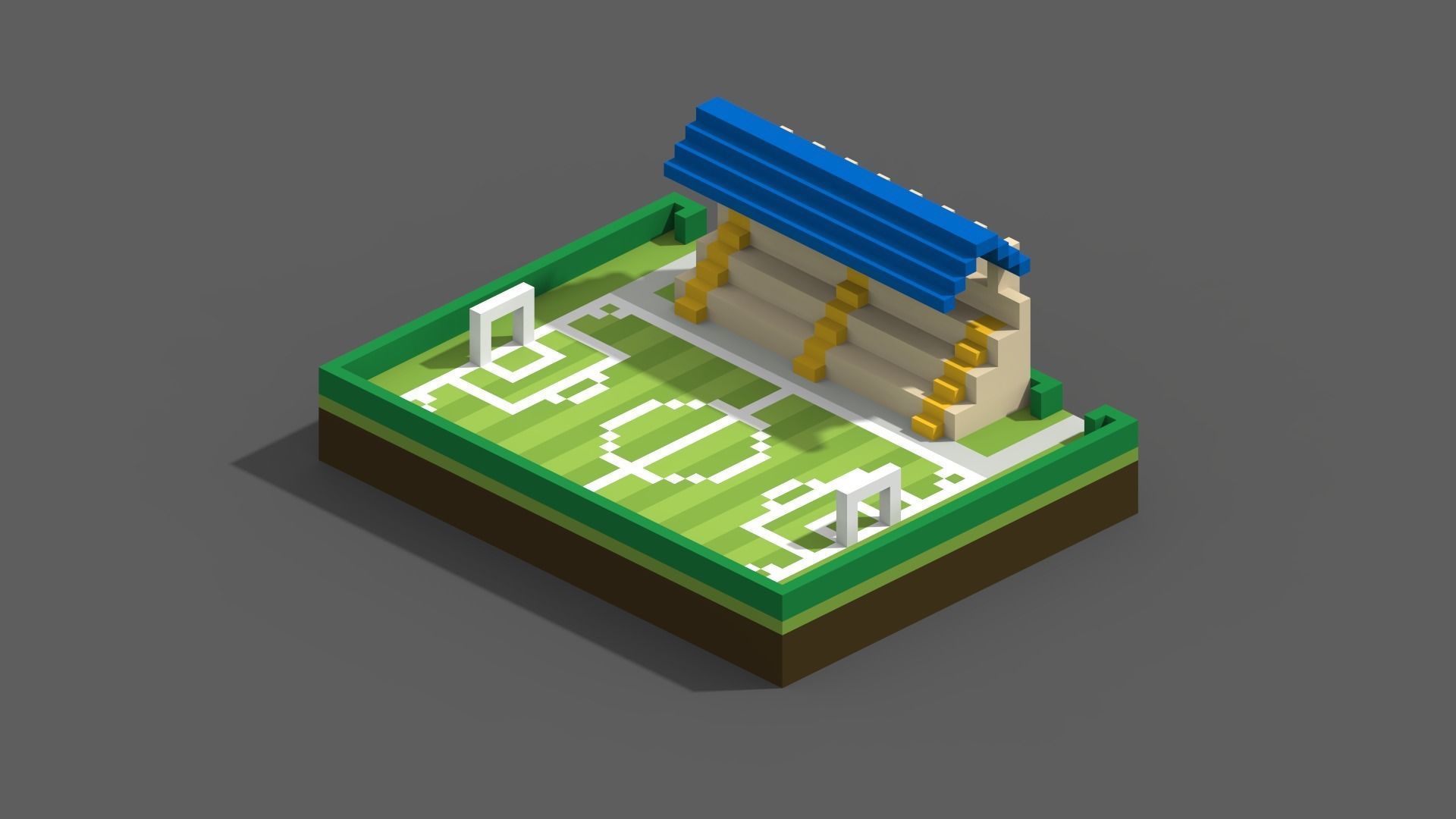 Voxel City Low-poly 3D model_16