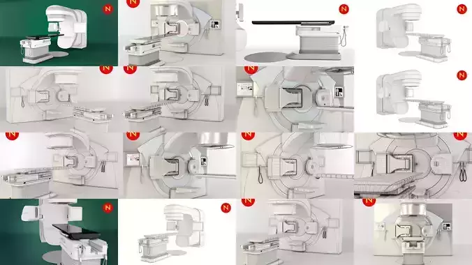 2 Radiotherapy Machines 3D Model Collection