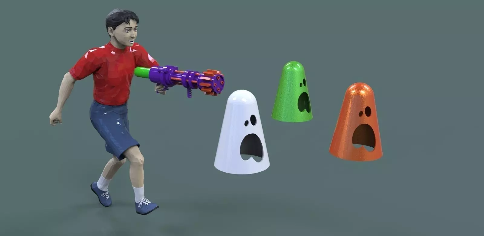 Ghost buster game Free 3D model