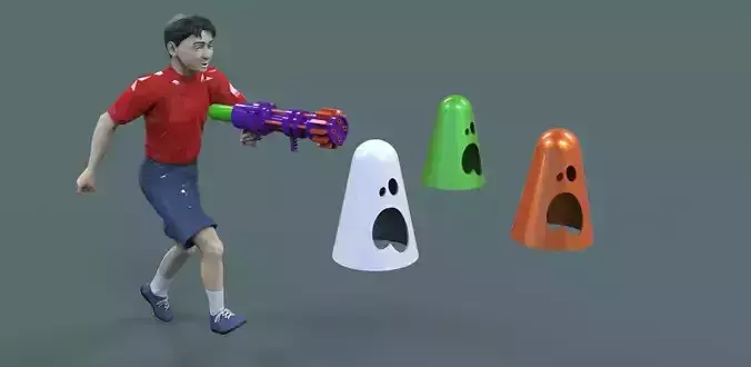 Ghost buster game Free 3D model