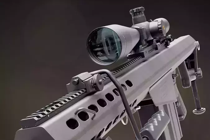 Barrett M82A1 sniper rifle 3D model