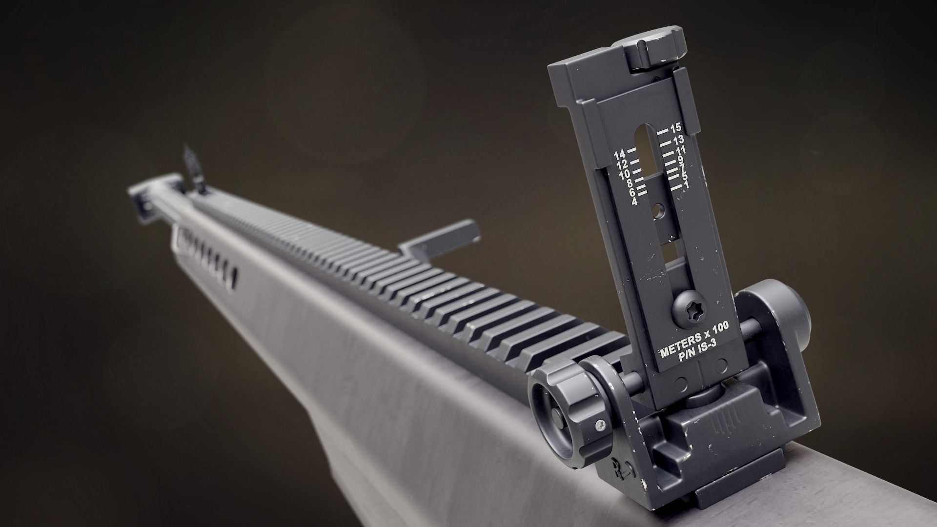 Barrett M82A1 sniper rifle 3D model_8