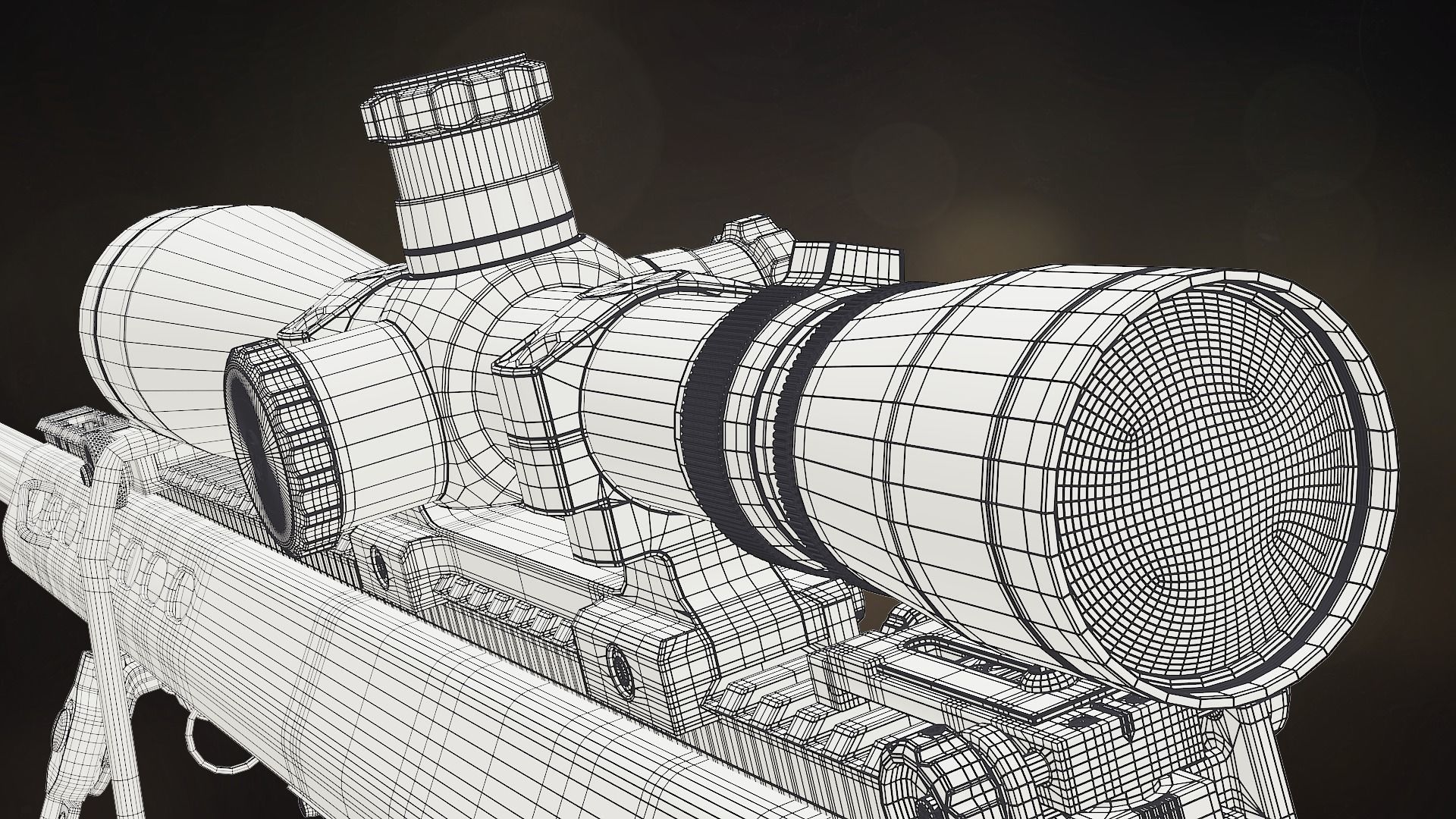 Barrett M82A1 sniper rifle 3D model_16