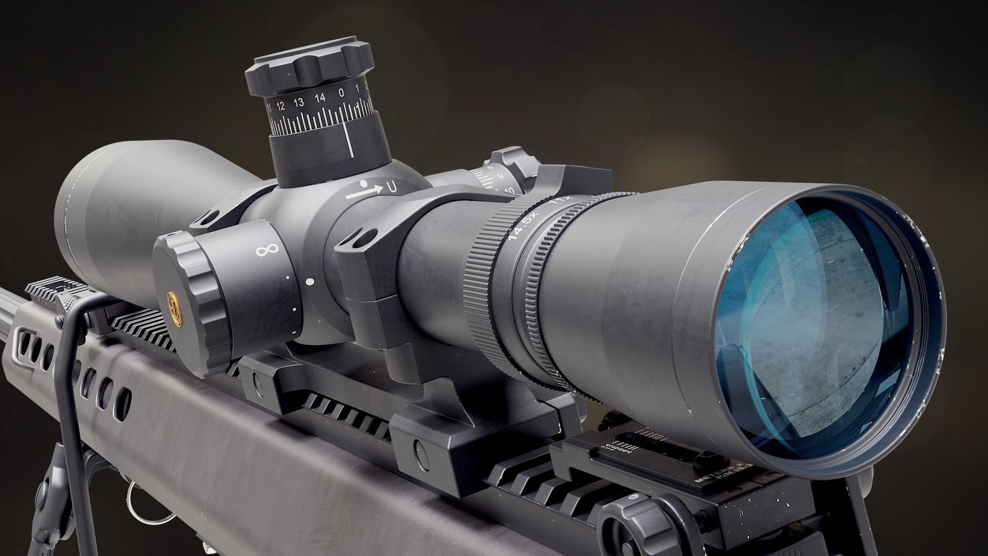 Barrett M82A1 sniper rifle 3D model_6