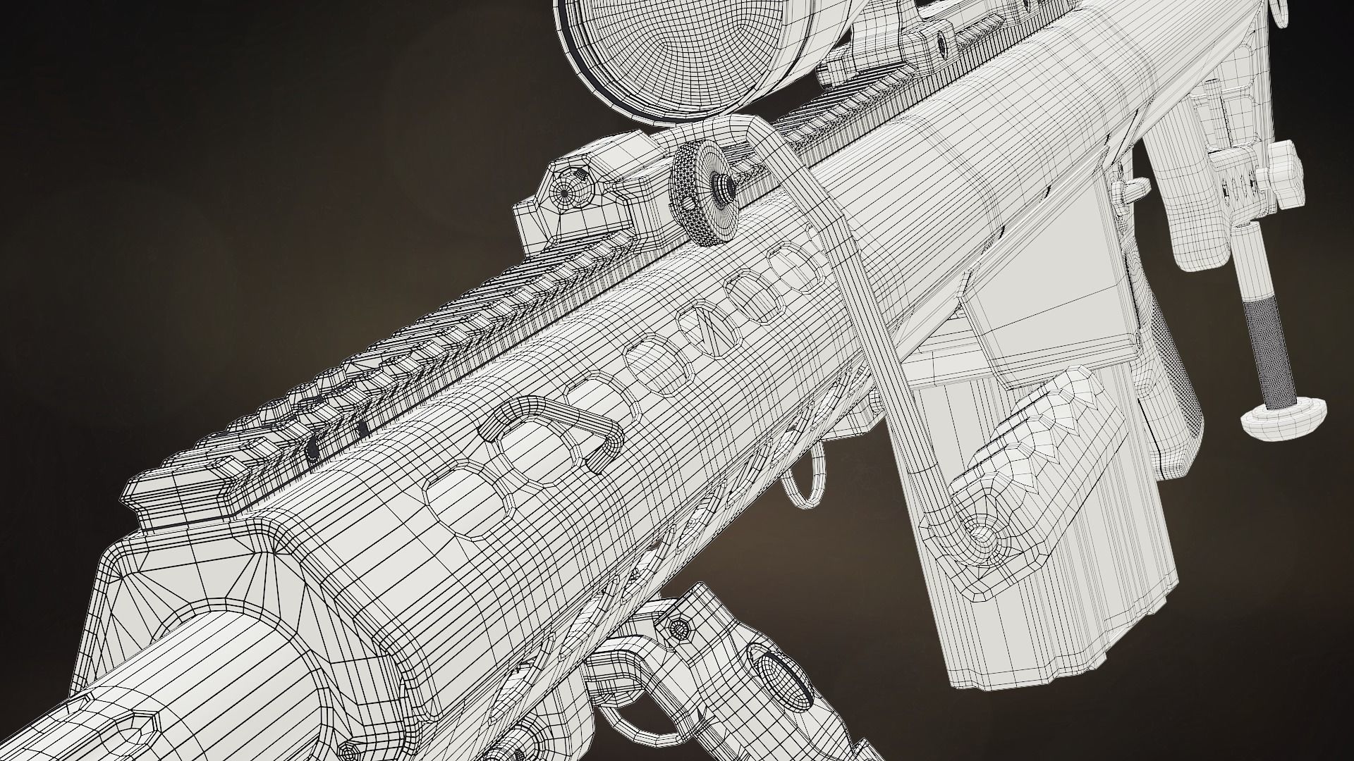 Barrett M82A1 sniper rifle 3D model_17