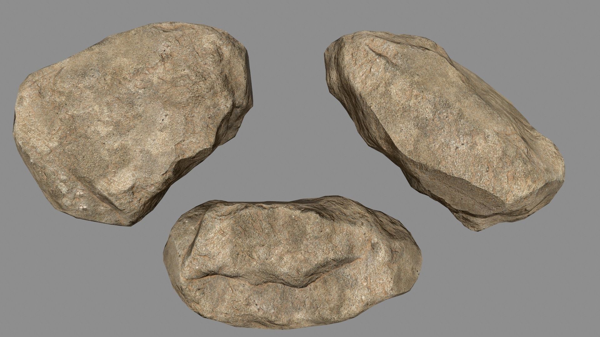 desert rocks Low-poly 3D model_30