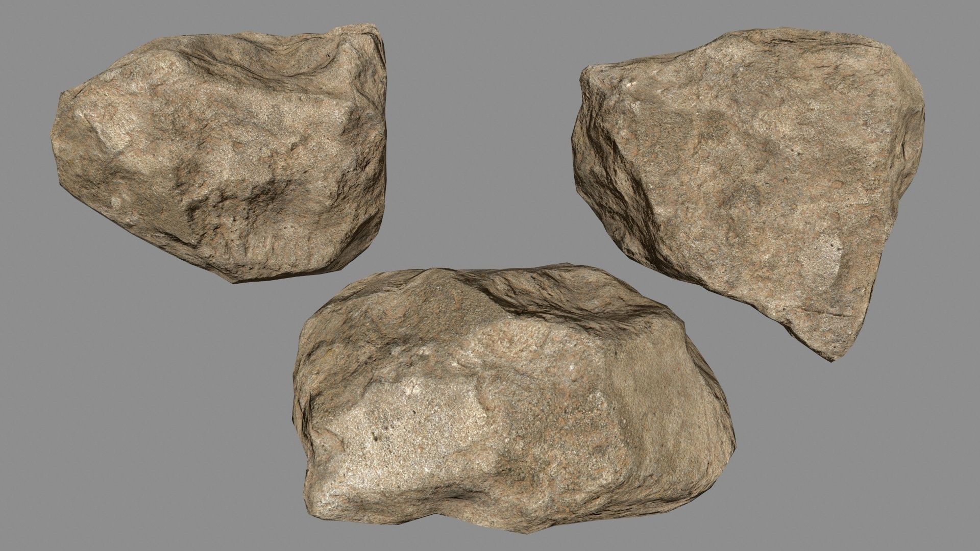 desert rocks Low-poly 3D model_28