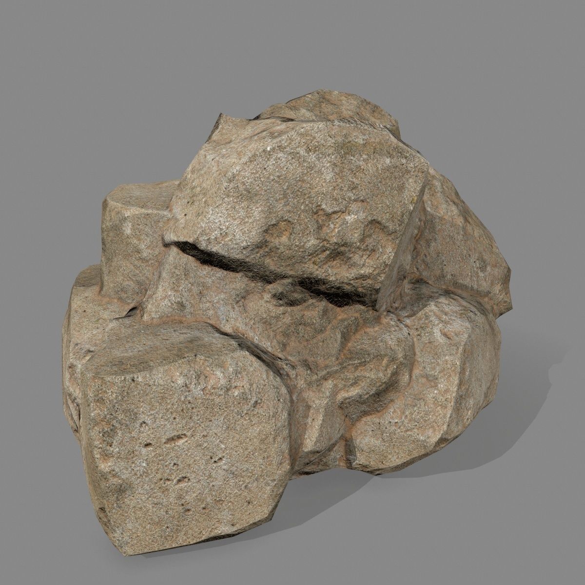 desert rocks Low-poly 3D model_4