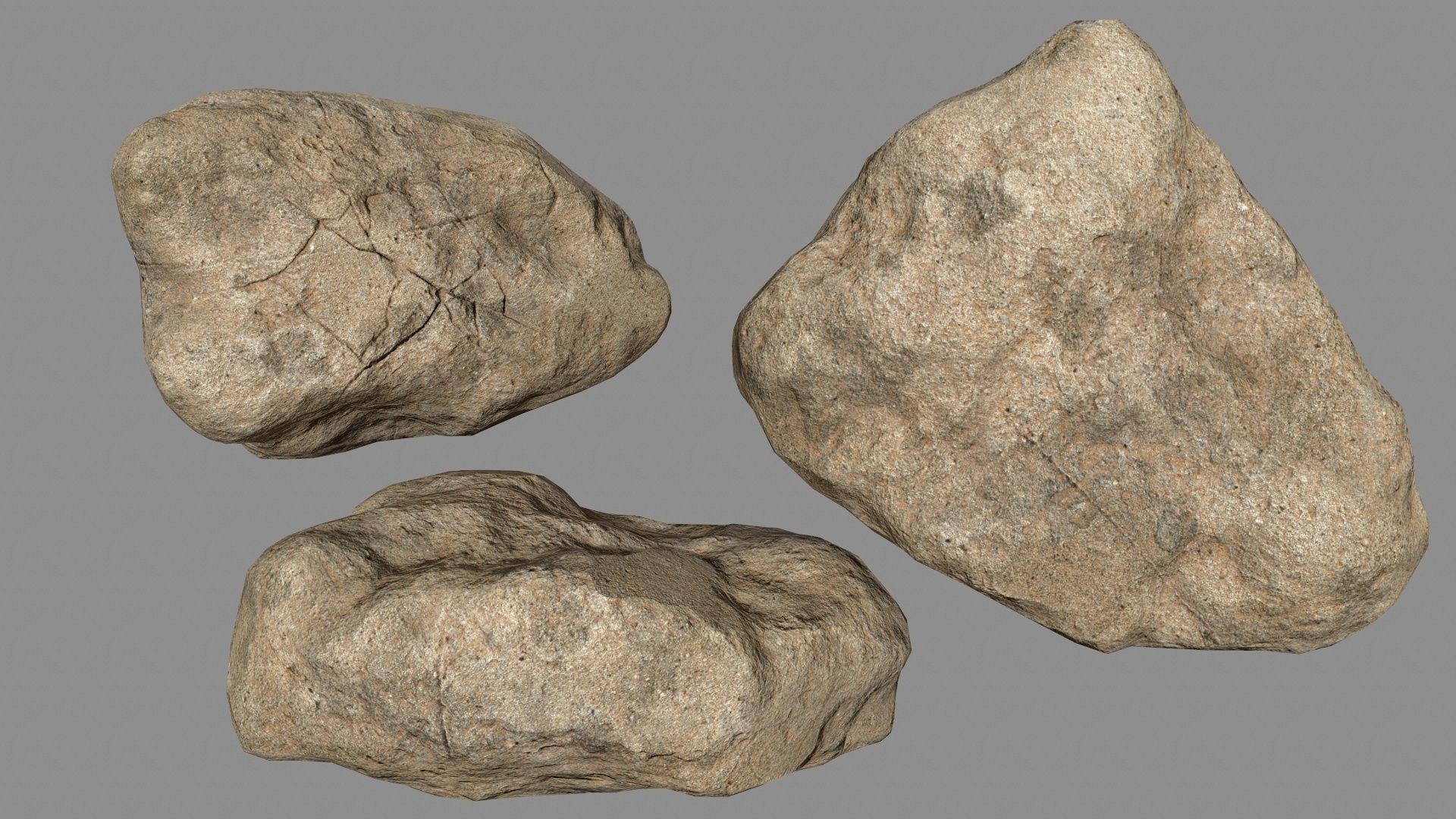 desert rocks Low-poly 3D model_27