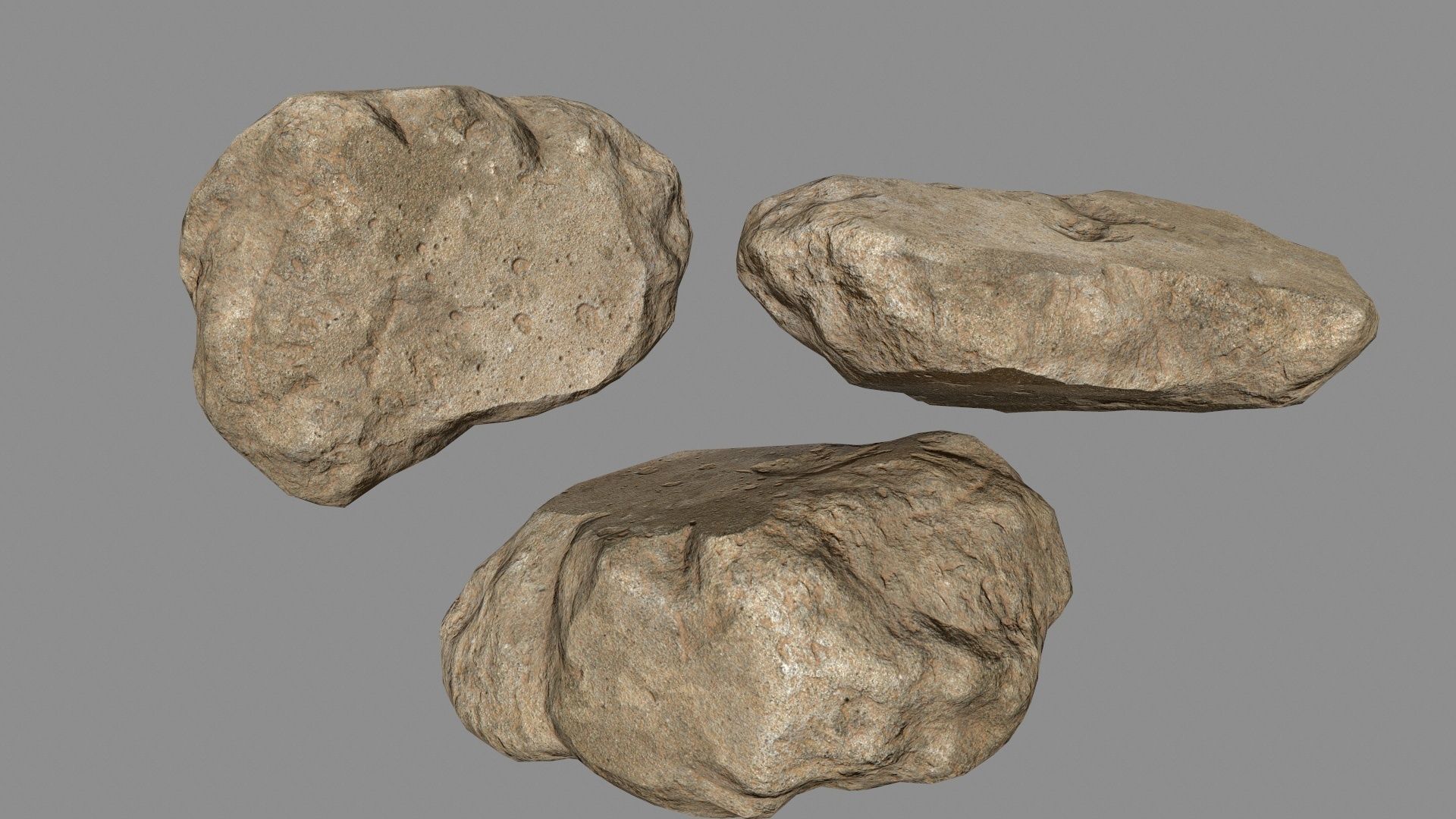 desert rocks Low-poly 3D model_22