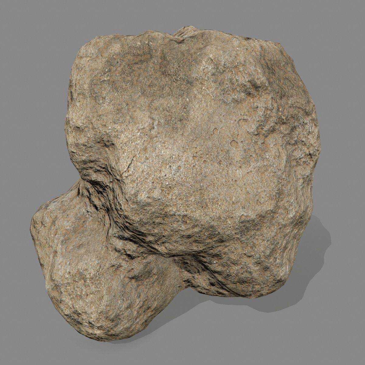 desert rocks Low-poly 3D model_1