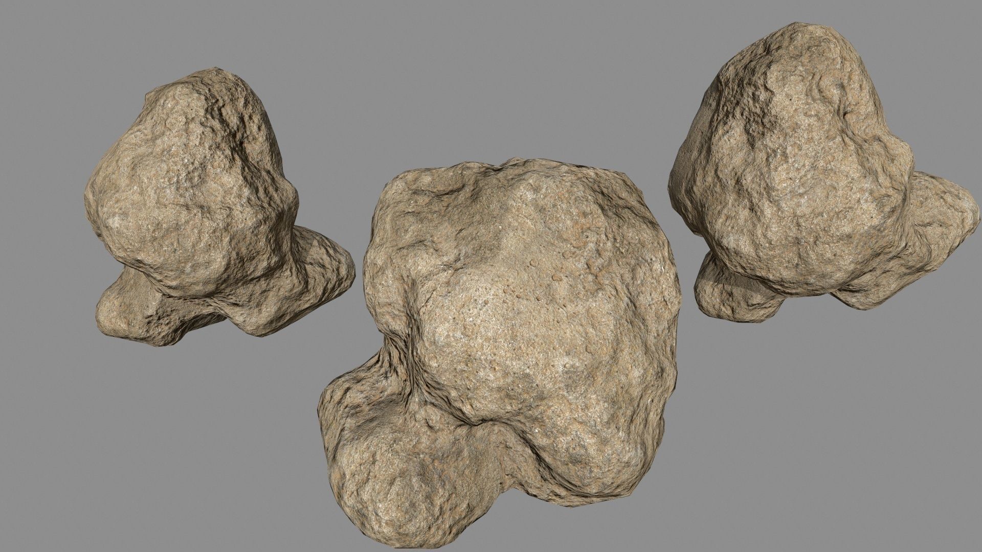 desert rocks Low-poly 3D model_18
