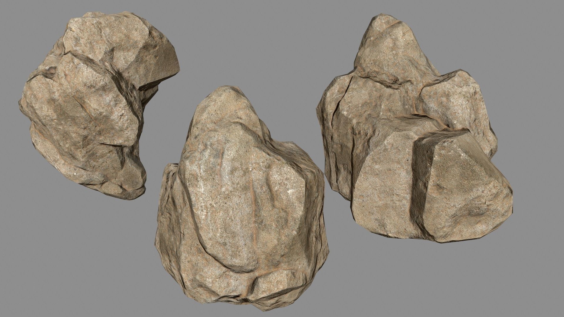 desert rocks Low-poly 3D model_21