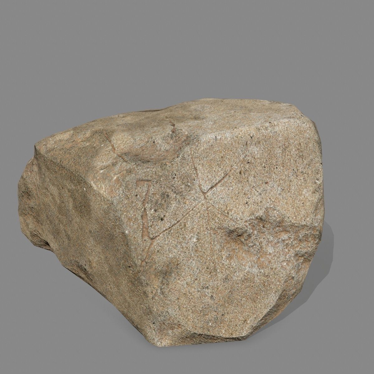 desert rocks Low-poly 3D model_5