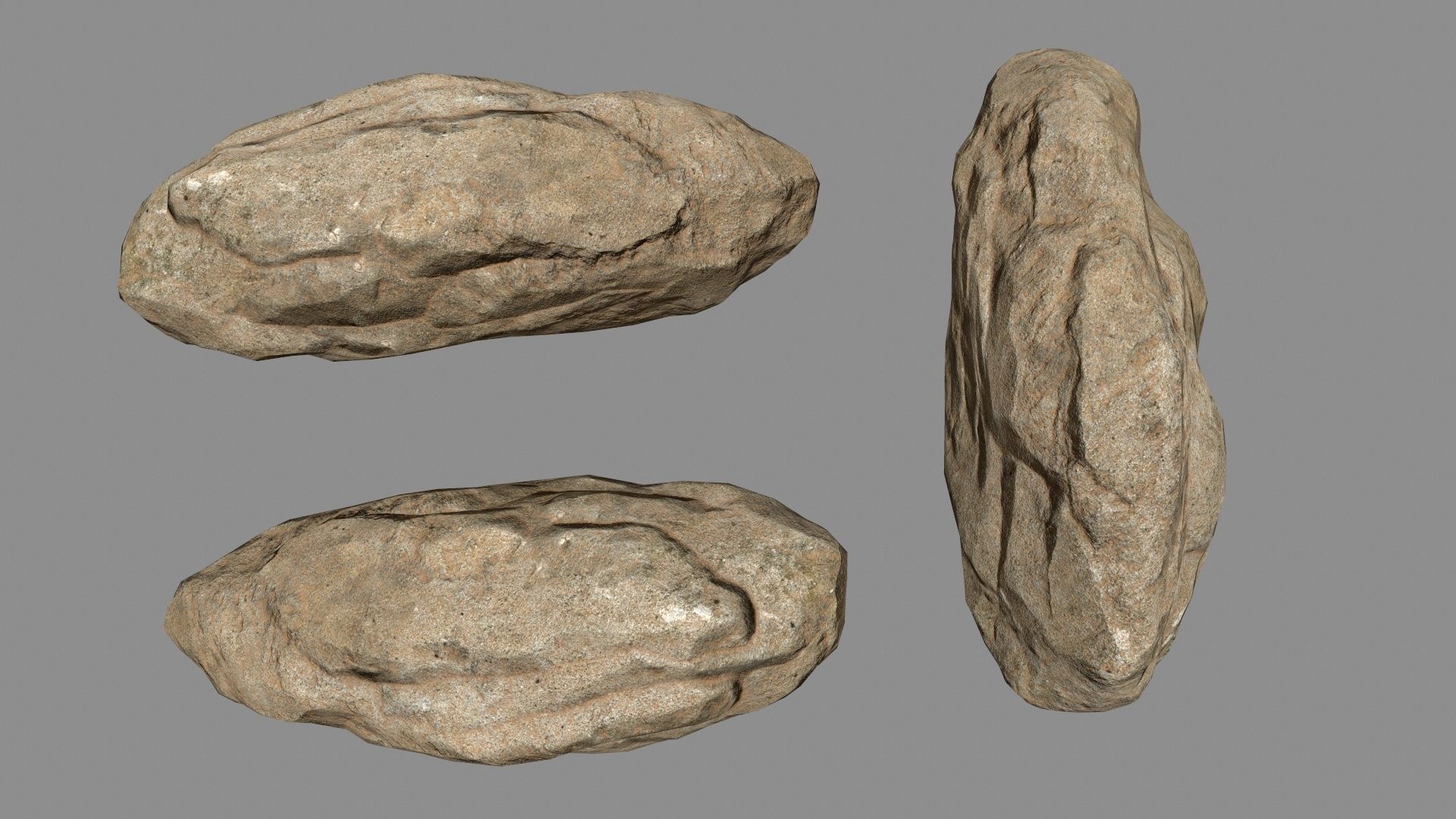 desert rocks Low-poly 3D model_24