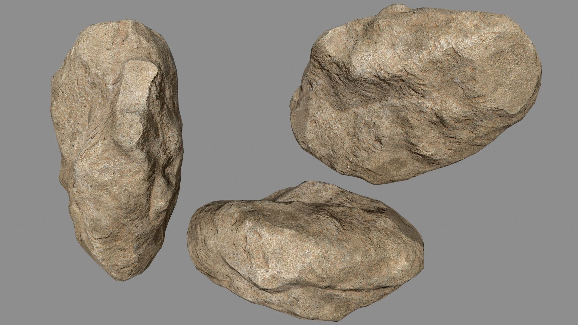 desert rocks Low-poly 3D model_25