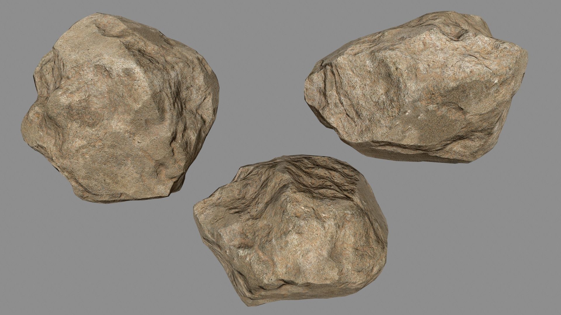 desert rocks Low-poly 3D model_32
