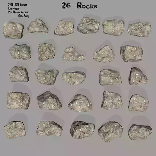 rocks set in sizes