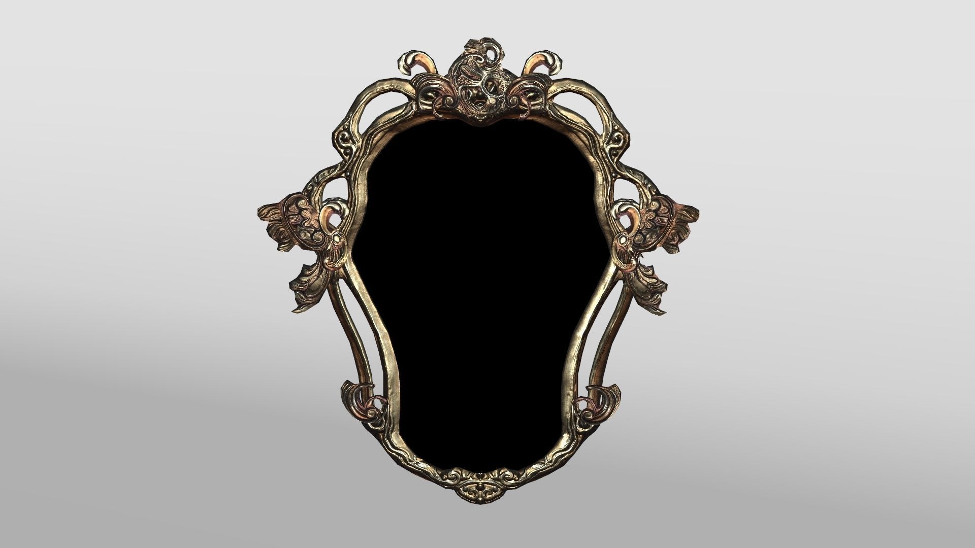Ornate Picture Frame Low-poly 3D model_2