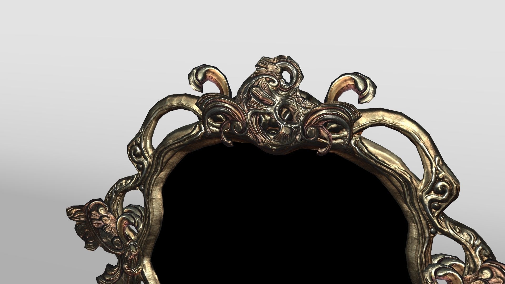 Ornate Picture Frame Low-poly 3D model_3