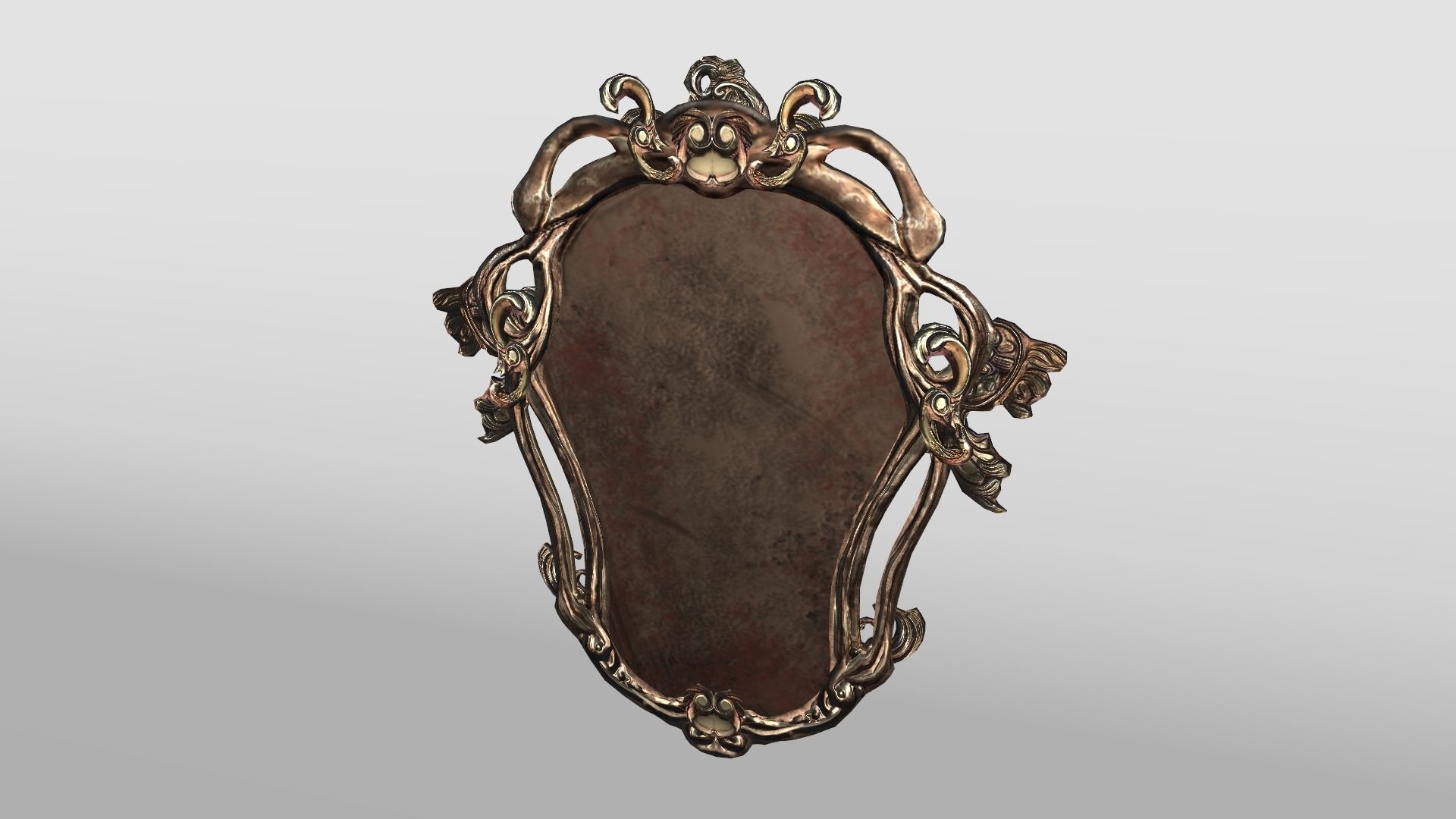 Ornate Picture Frame Low-poly 3D model_4
