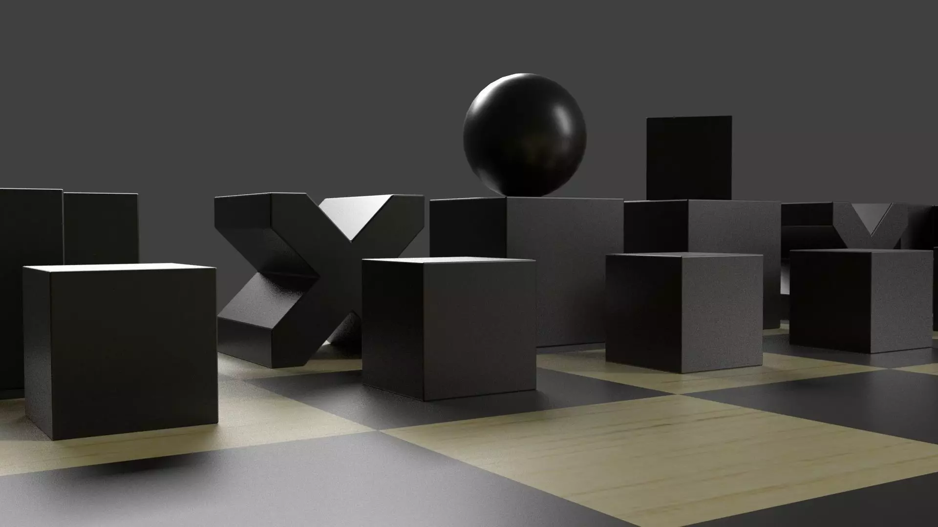 Bauhaus chess set 3D model_0