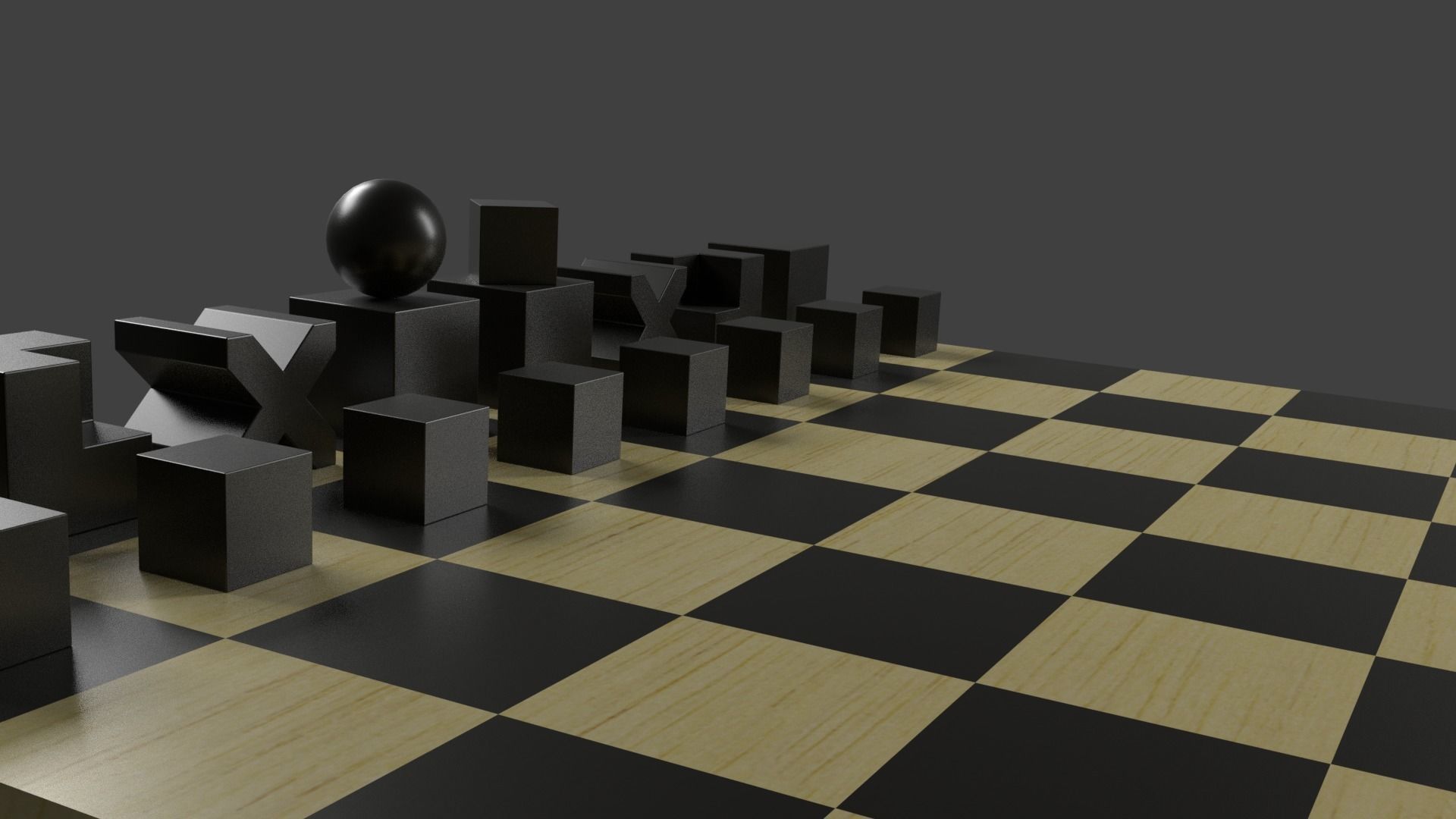Bauhaus chess set 3D model_2