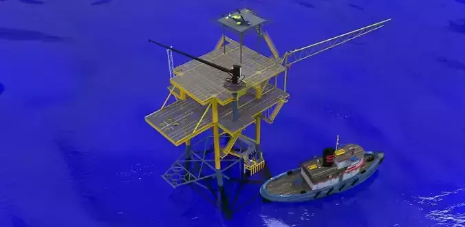 4 pile production platform