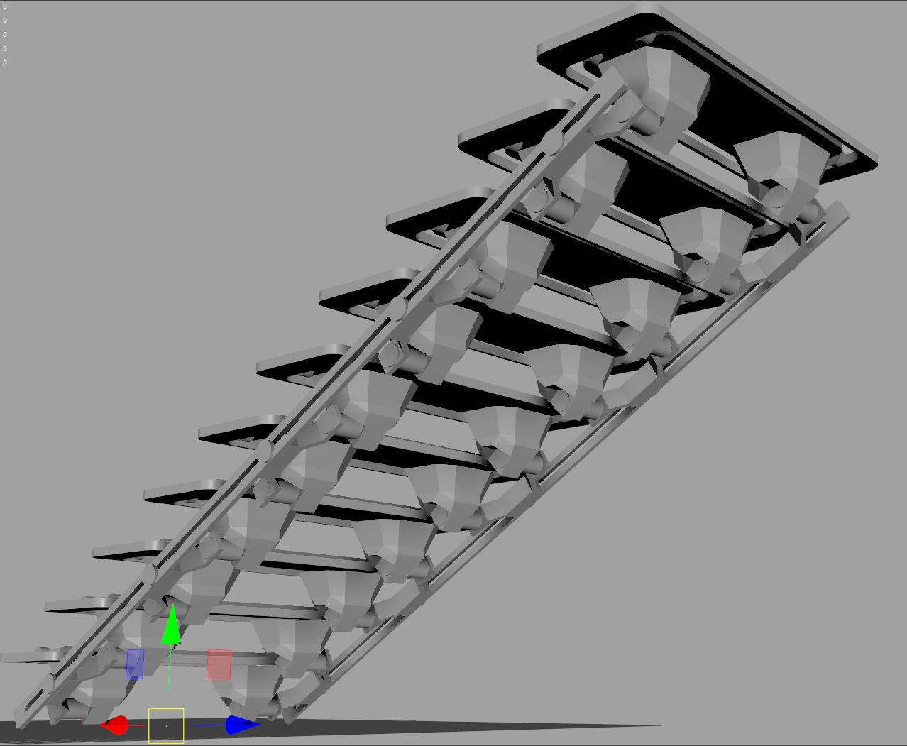 Cyberpunk  Stair -  sci fi Low-poly 3D model_21