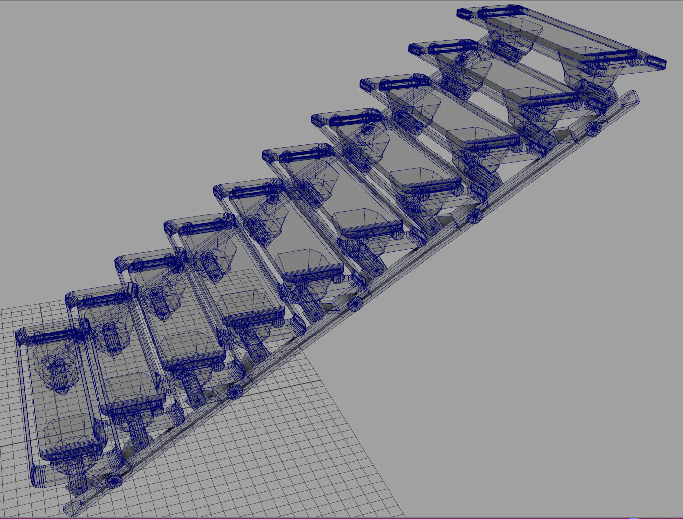 Cyberpunk  Stair -  sci fi Low-poly 3D model_19