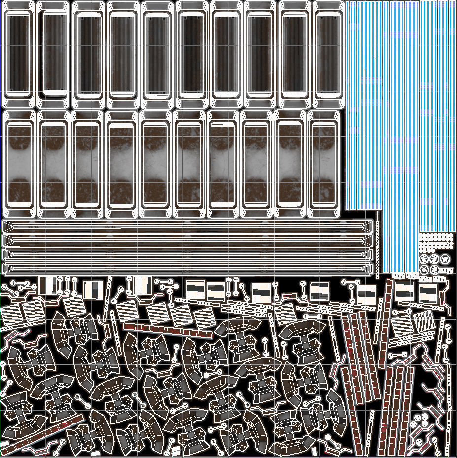 Cyberpunk  Stair -  sci fi Low-poly 3D model_5