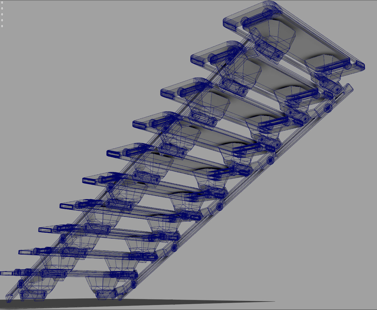 Cyberpunk  Stair -  sci fi Low-poly 3D model_23
