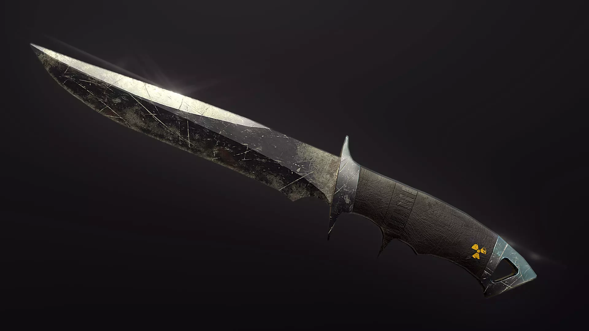 Tatical Knife Free low-poly 3D model_0
