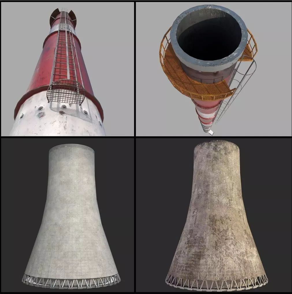 Industrial building - low poly 3D Model Collection_0