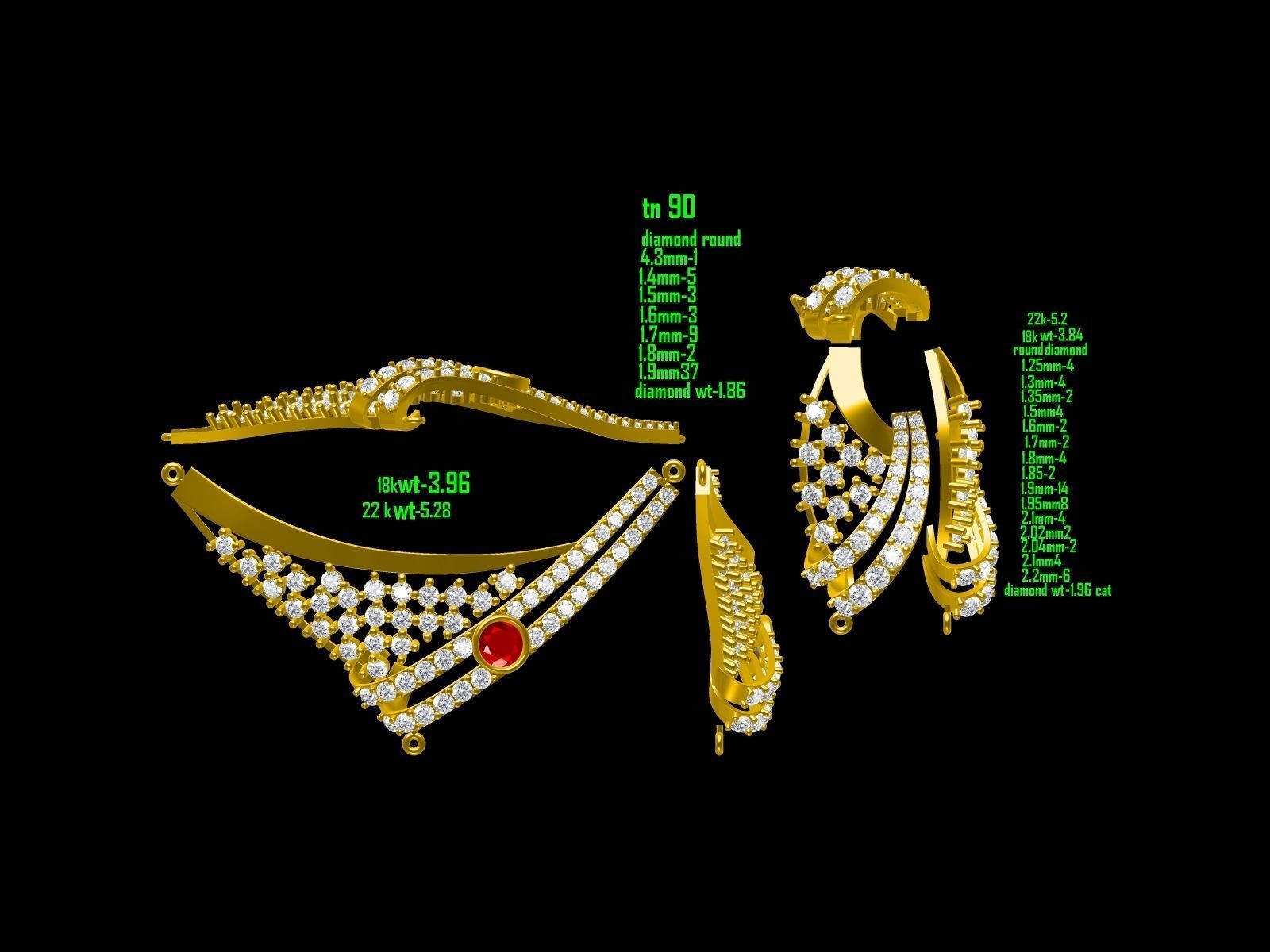 BULK-JewelCAD-NECKLACE 80 Files 3D print model_35