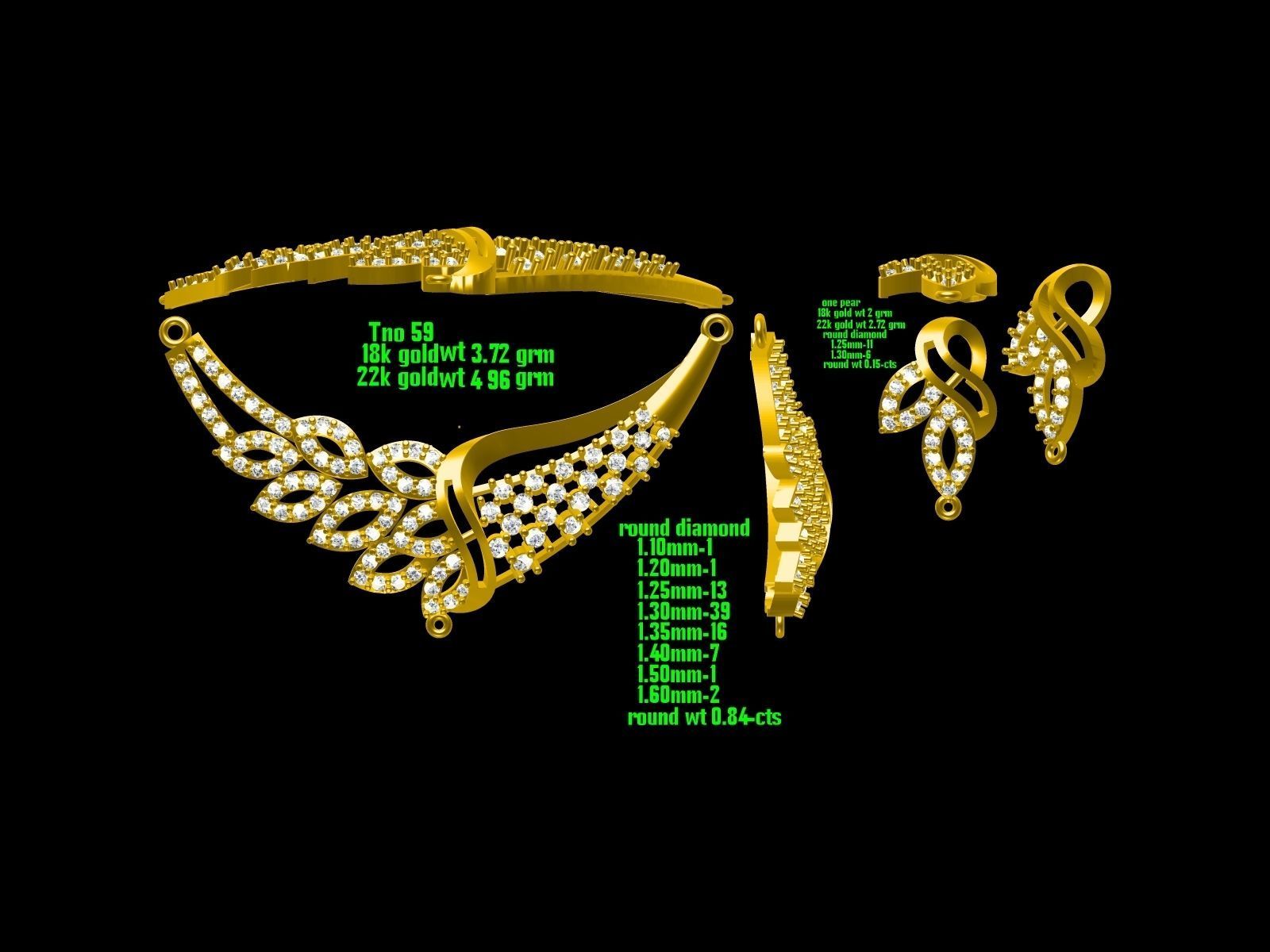 BULK-JewelCAD-NECKLACE 80 Files 3D print model_48