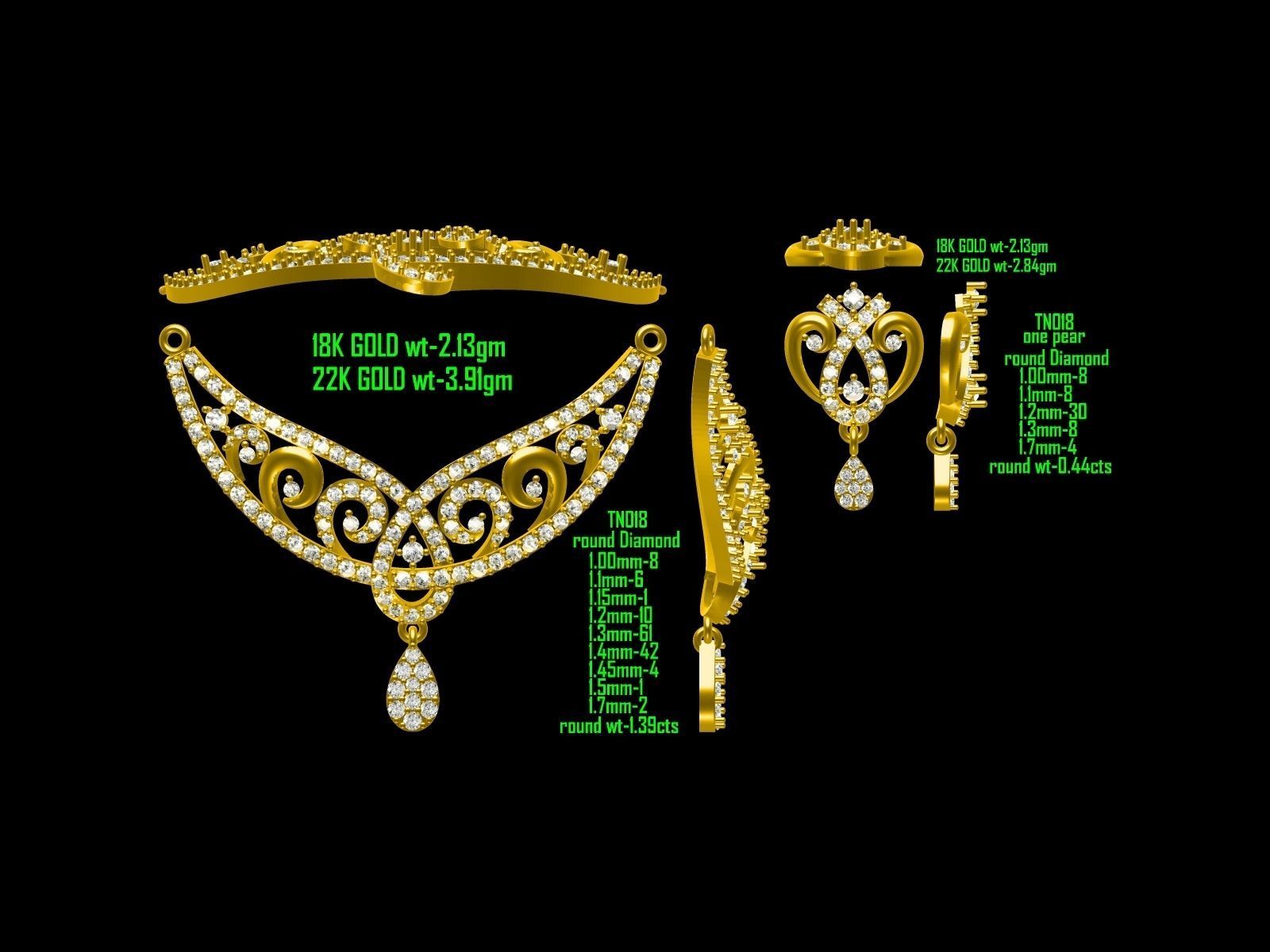 BULK-JewelCAD-NECKLACE 80 Files 3D print model_16