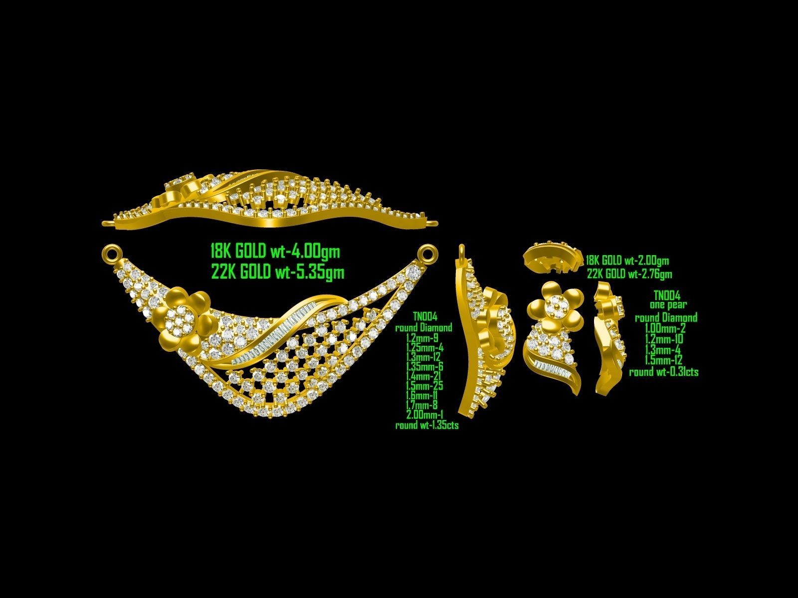 BULK-JewelCAD-NECKLACE 80 Files 3D print model_22