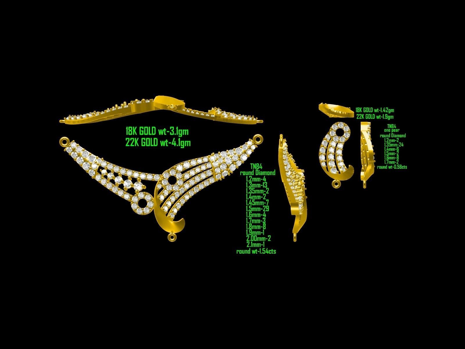 BULK-JewelCAD-NECKLACE 80 Files 3D print model_36