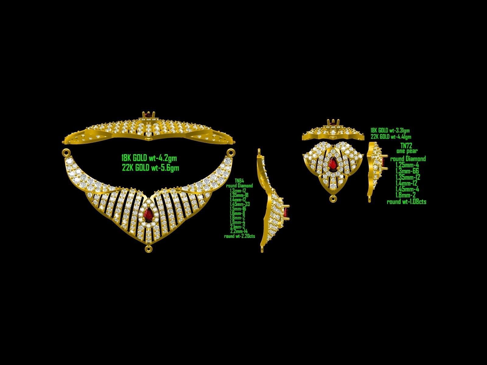 BULK-JewelCAD-NECKLACE 80 Files 3D print model_39