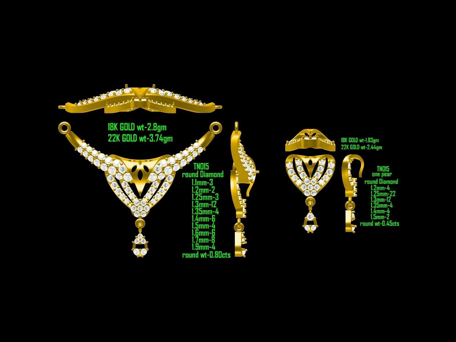 BULK-JewelCAD-NECKLACE 80 Files 3D print model_12