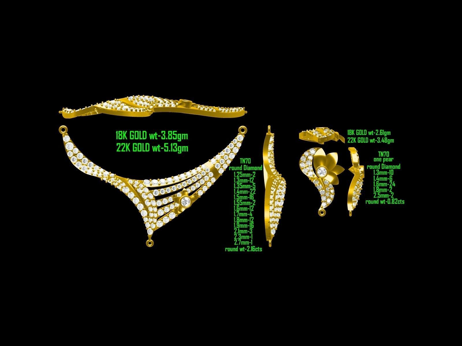 BULK-JewelCAD-NECKLACE 80 Files 3D print model_38