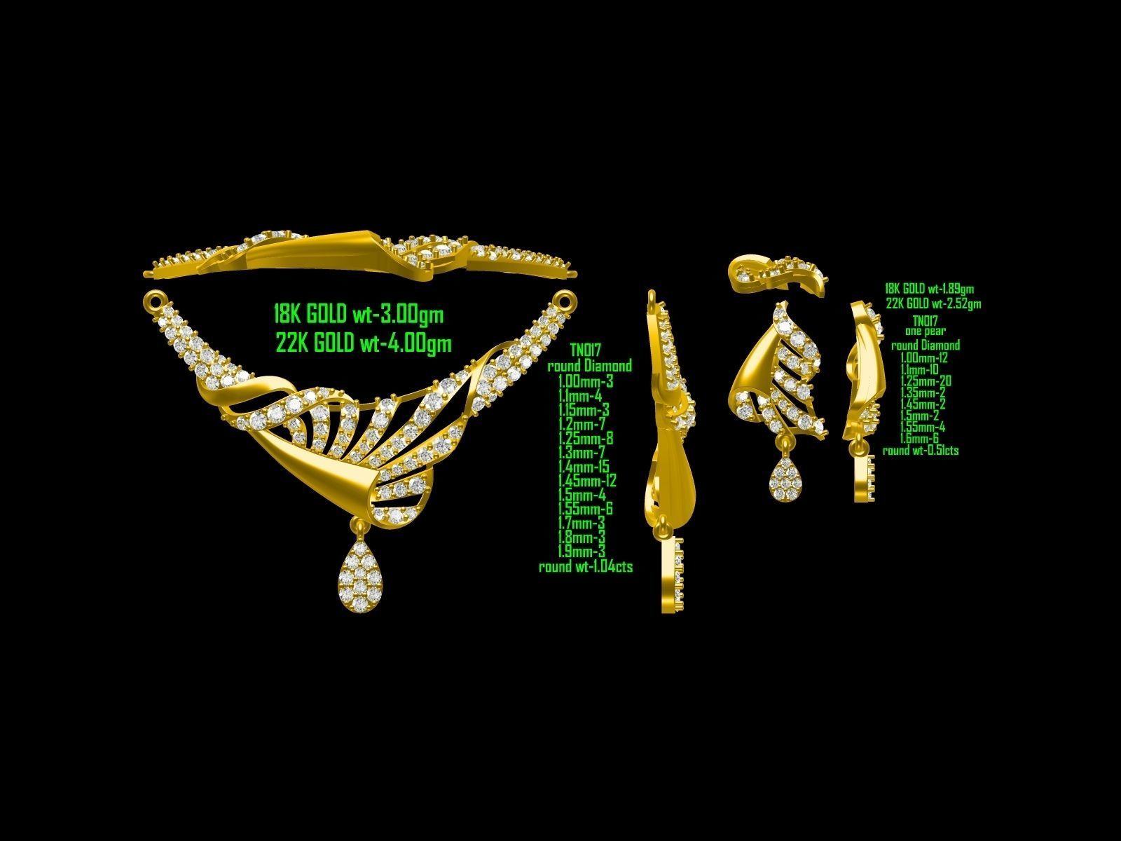 BULK-JewelCAD-NECKLACE 80 Files 3D print model_3