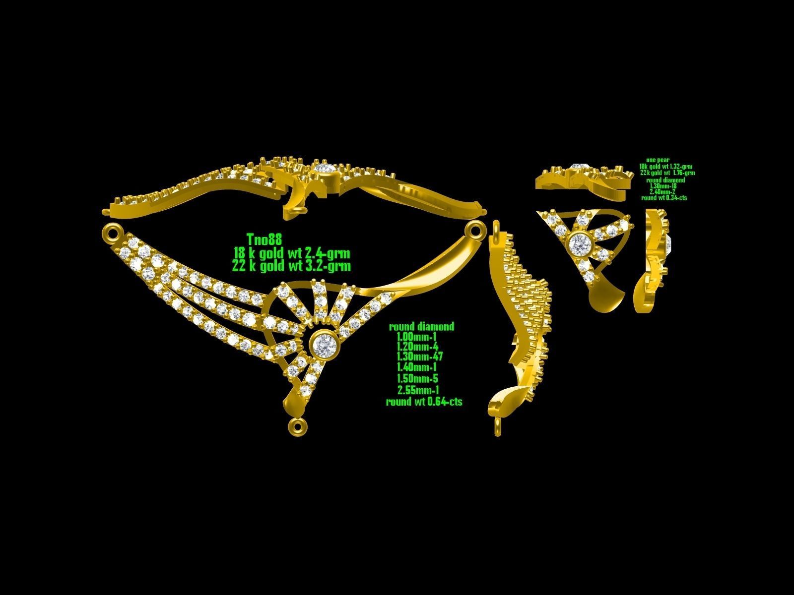 BULK-JewelCAD-NECKLACE 80 Files 3D print model_49