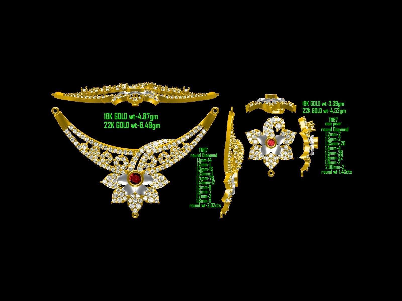 BULK-JewelCAD-NECKLACE 80 Files 3D print model_30