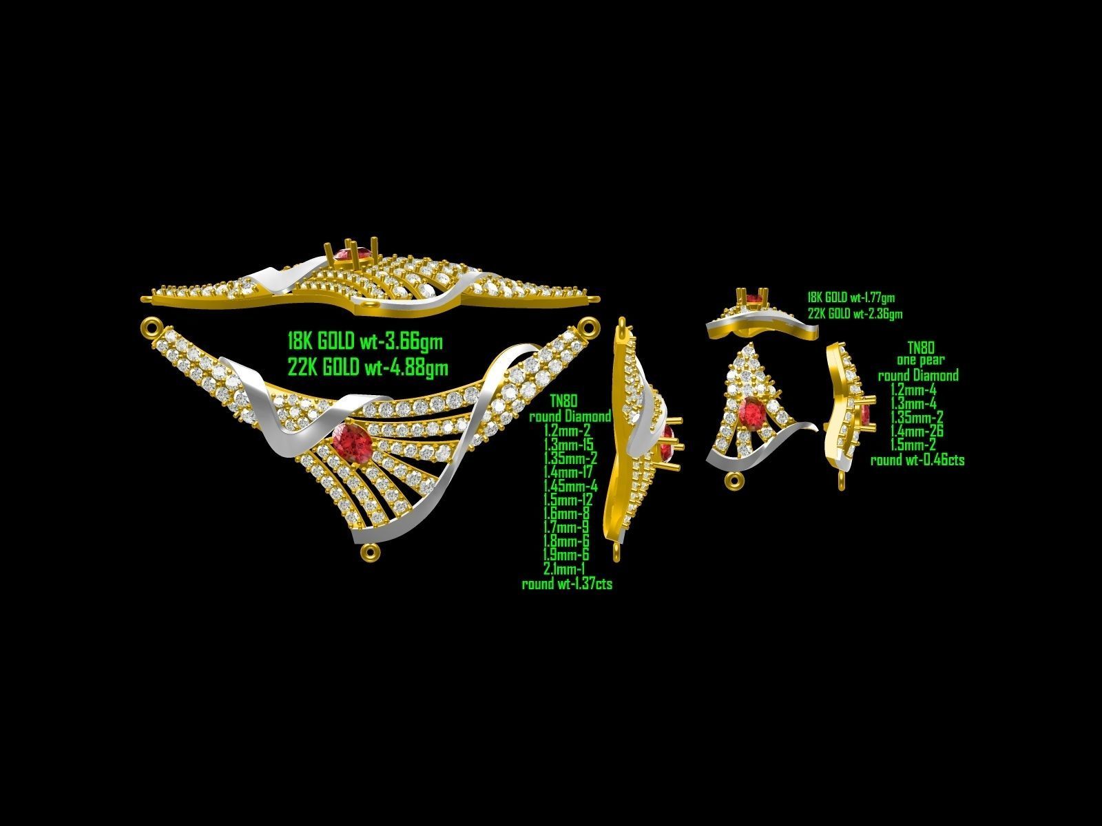 BULK-JewelCAD-NECKLACE 80 Files 3D print model_40